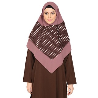 Polka Dot Instant Ready-to-wear Hijab - Coffee Dot